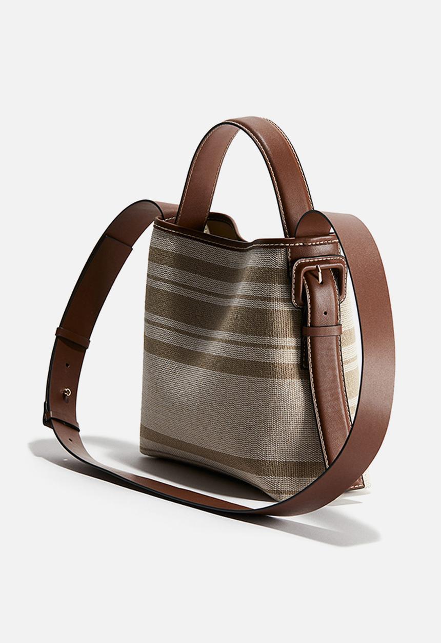 H&M - Crossbody bag - beige striped