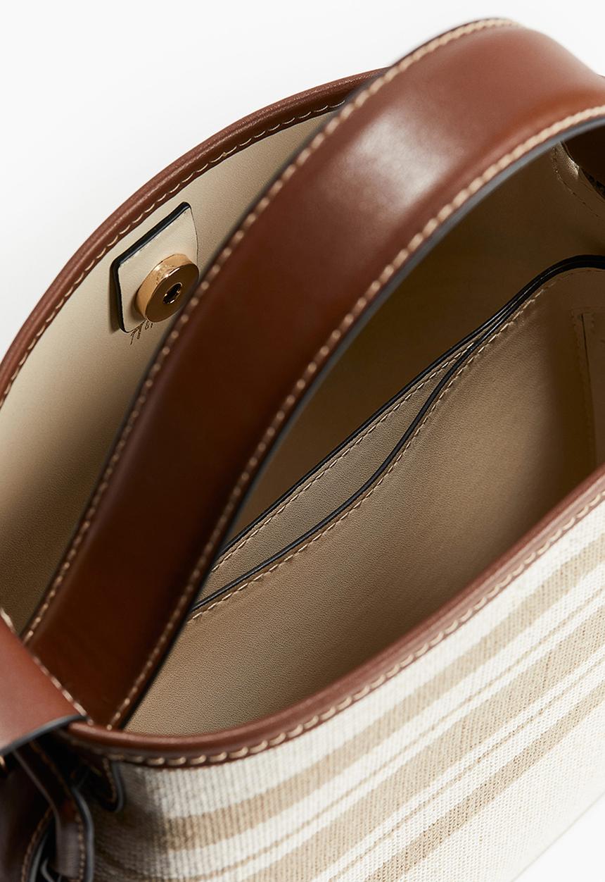 H&M - Crossbody bag - beige striped