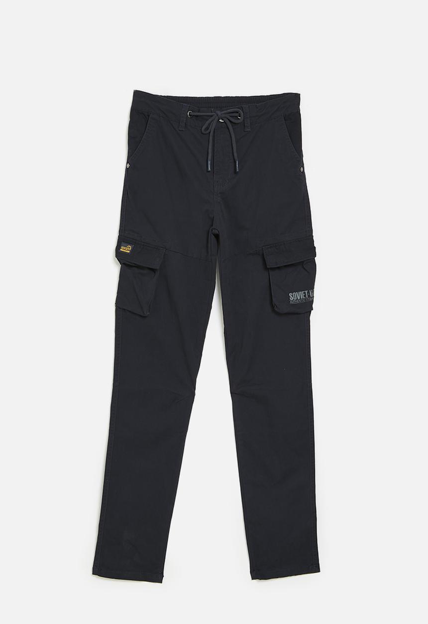 SOVIET - Boys fashion cargo pants - navy