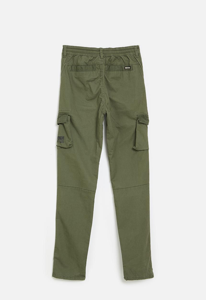 SOVIET - Boys fashion cargo pants - olive