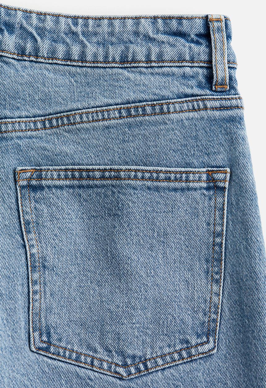 H&M - Wide denim trousers - light denim blue
