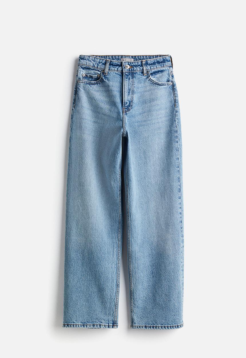 H&M - Wide denim trousers - light denim blue