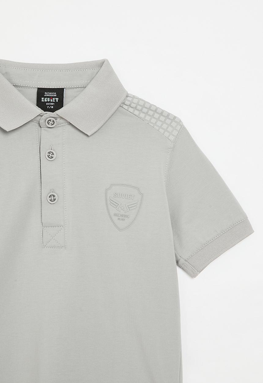 SOVIET - Short sleeve fashion golfer - light grey