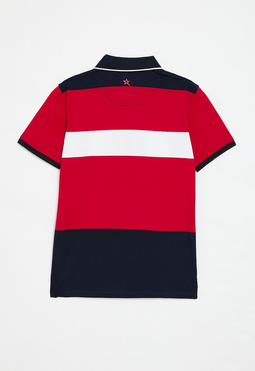 SOVIET - Boys y/dye stripe golfer - multi