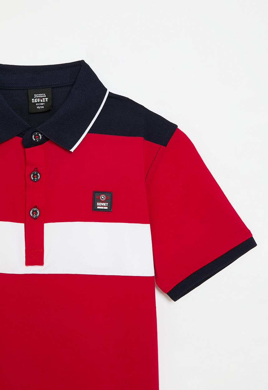 SOVIET - Boys y/dye stripe golfer - multi