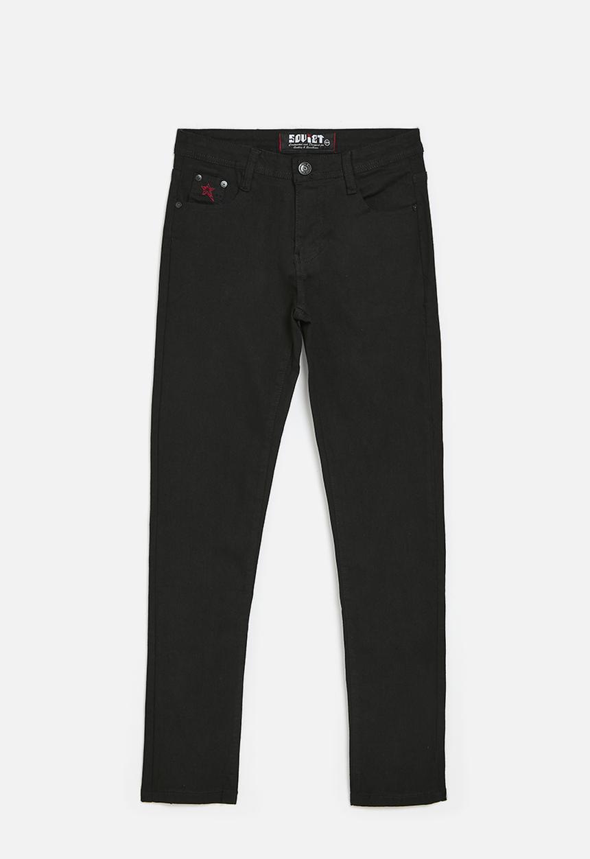 SOVIET - Boys skinny denim  - black
