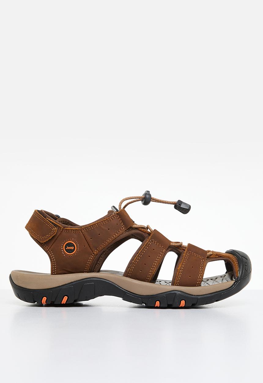JEEP - Trackhwack closed lth sandal - brown