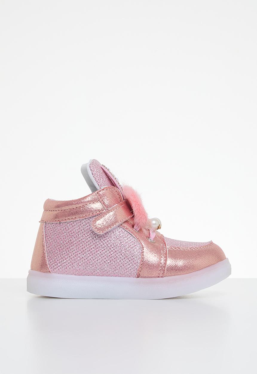 Pop Candy - Mettalic light up sneakers-pink
