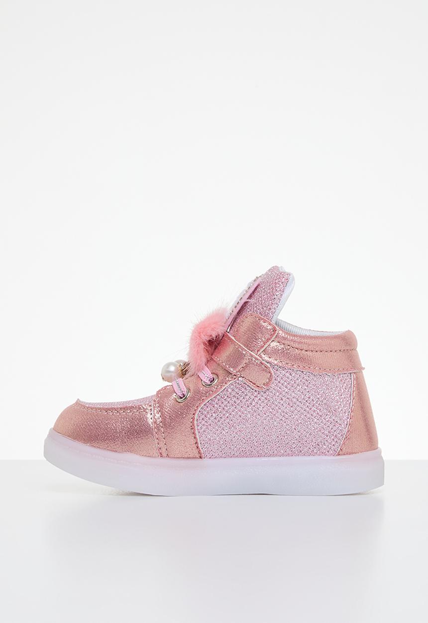 Pop Candy - Mettalic light up sneakers-pink