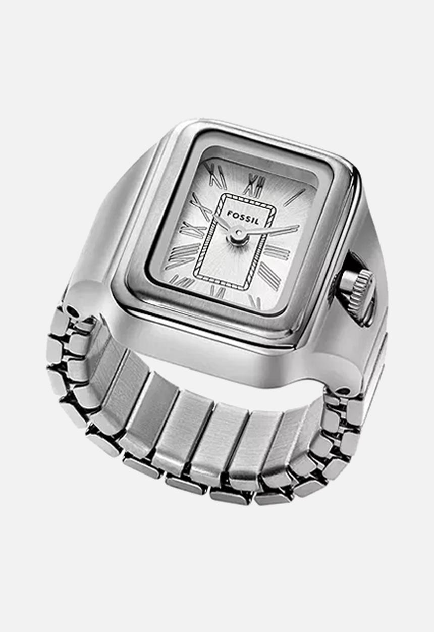 Fossil - Raquel silver watch ring - silver
