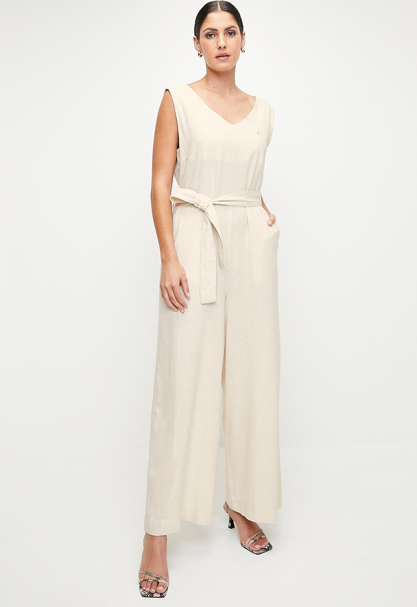 POLO - Wmn Nandi Sl Jumpsuit - Sand