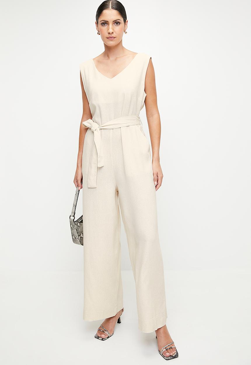 POLO - Wmn Nandi Sl Jumpsuit - Sand