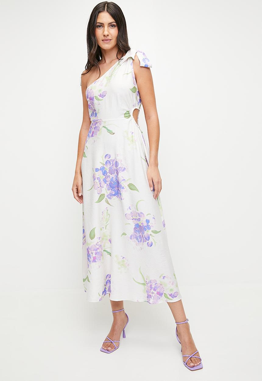 MILLA - Asymmetric Bow Detail Maxi Dress - Multi 