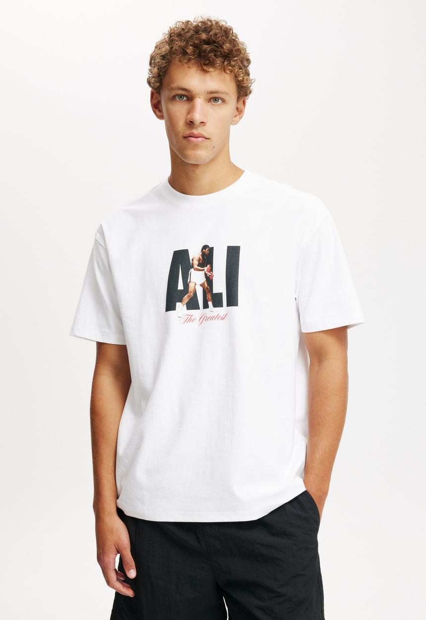 Cotton On - Ali loose fit T-shirt - lcn ali white/ali - the greatest
