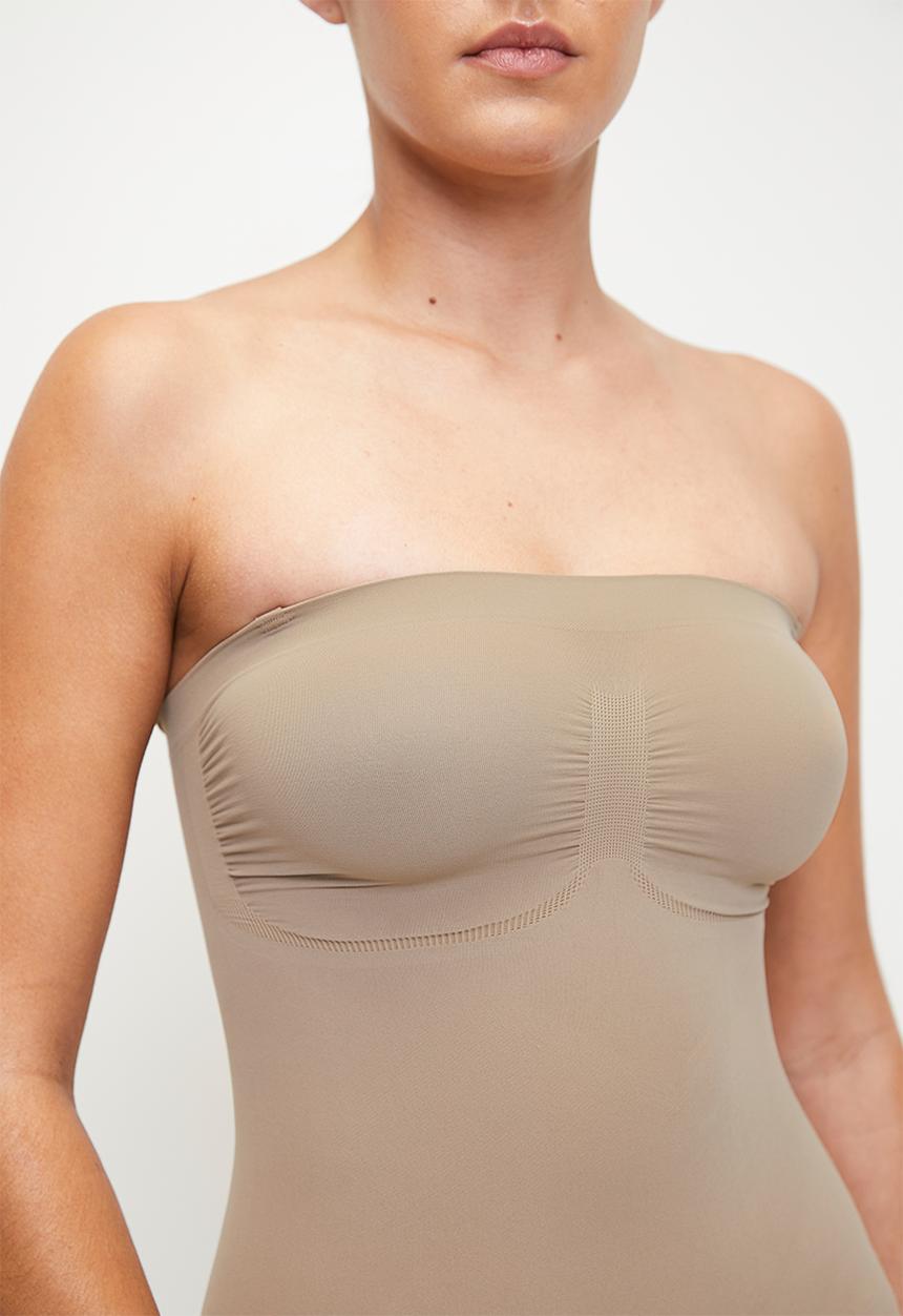 Easy Curves Shapewear - Boob tube mid thigh bodysuit - neutral