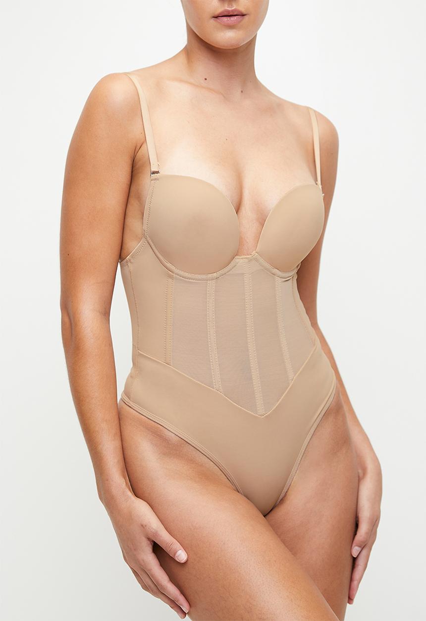 Easy Curves Shapewear - Corset shaper thong bodysuit - beige