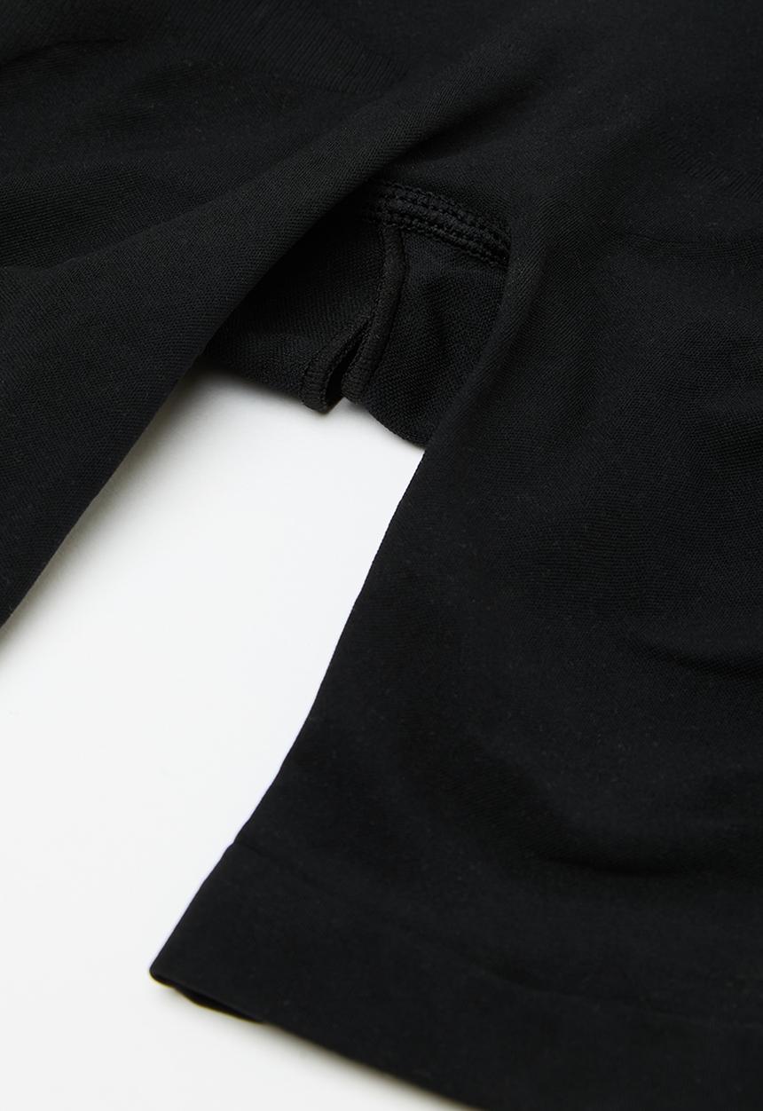 Easy Curves Shapewear - Boob tube mid thigh bodysuit - black