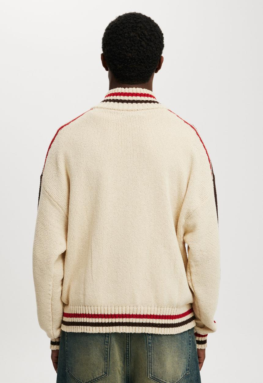 Cotton On - Knitted bomber - stone