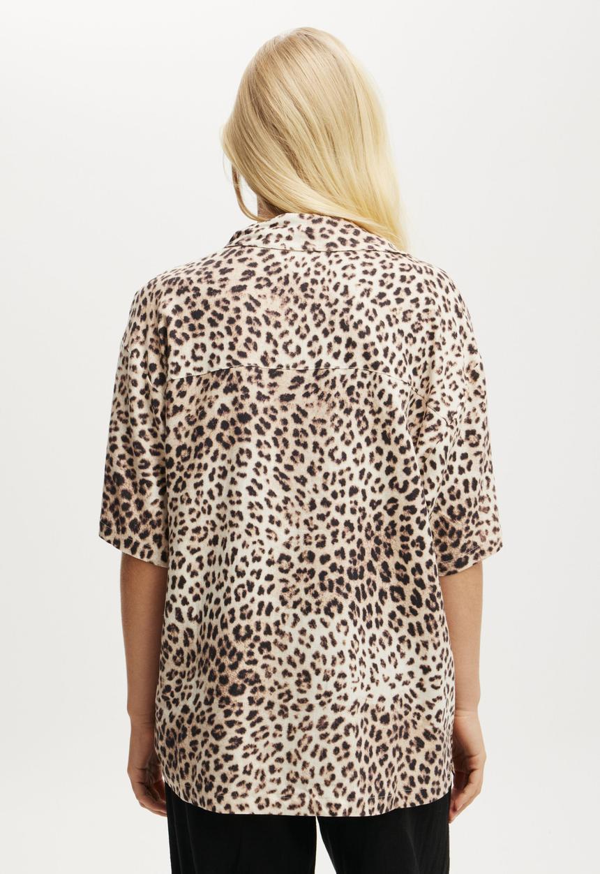 Cotton On - Haven Short Sleeve Shirt - Leopard