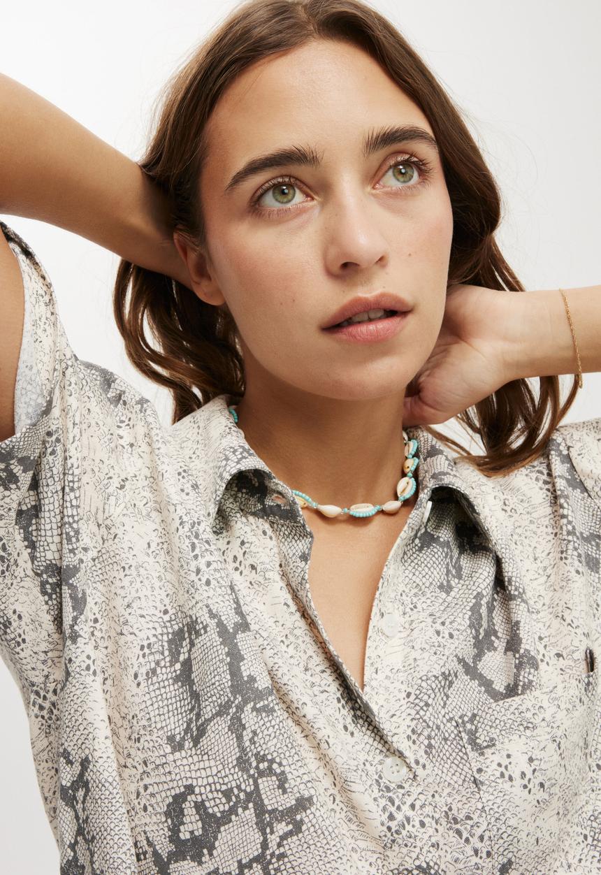 Cotton On - Haven Short Sleeve Shirt - Snake
