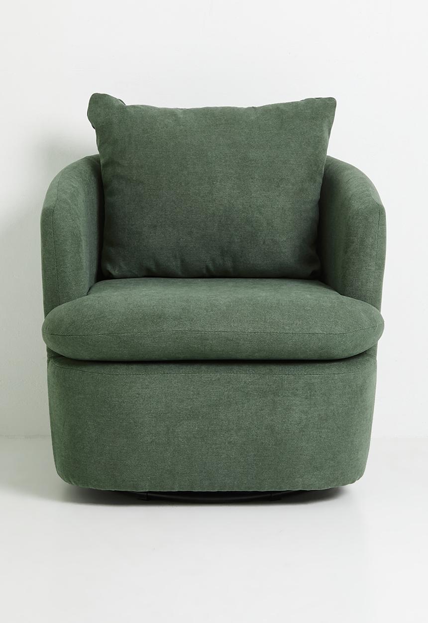 Sixth Floor - Eloise woven swivel chair - Forest