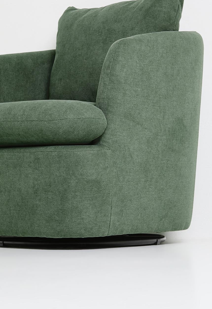 Sixth Floor - Eloise woven swivel chair - Forest