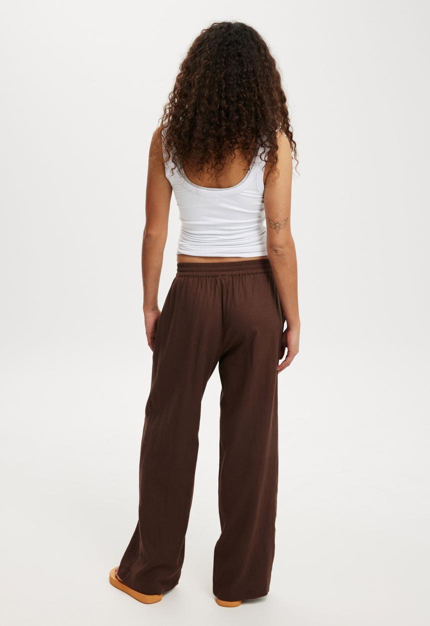 Cotton On - Haven Wide Leg Pant - Chocolate