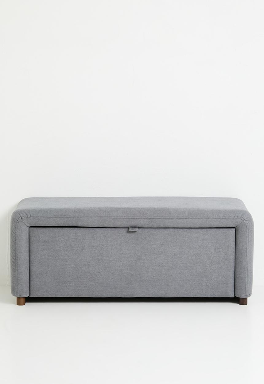 Sixth Floor - Pratense woven storage ottoman - Charcoal