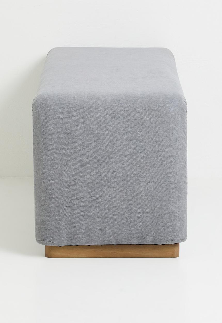 Sixth Floor - Pratense woven storage ottoman - Charcoal