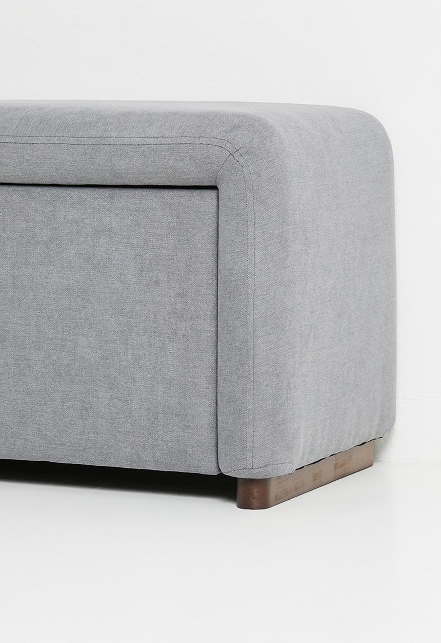 Sixth Floor - Pratense woven storage ottoman - Charcoal