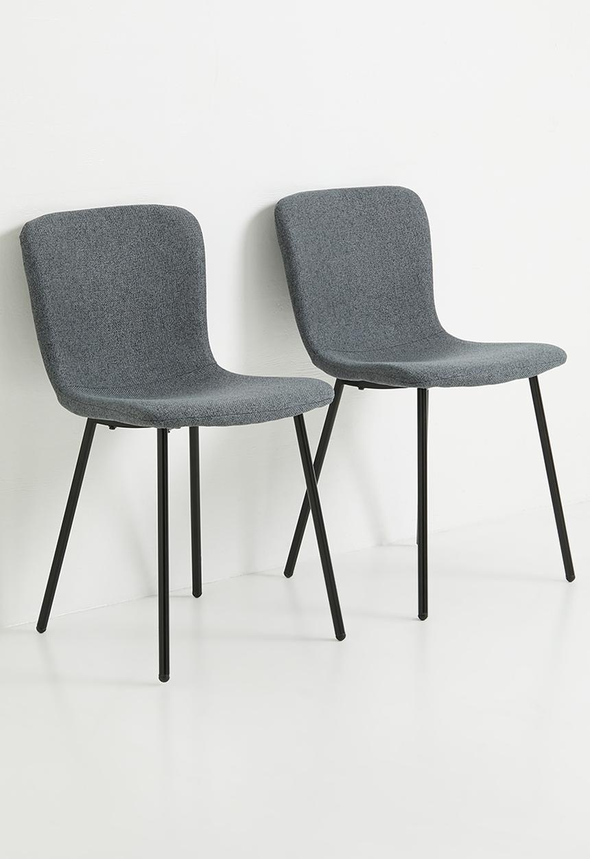 Sixth Floor - Sienna woven dining chair set of 2 - slate