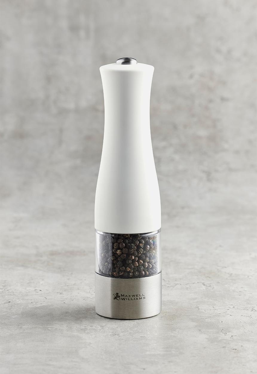 Maxwell & Williams - Cosmopolitan Eelectric Salt/Pepper Mill 21cm - Silver