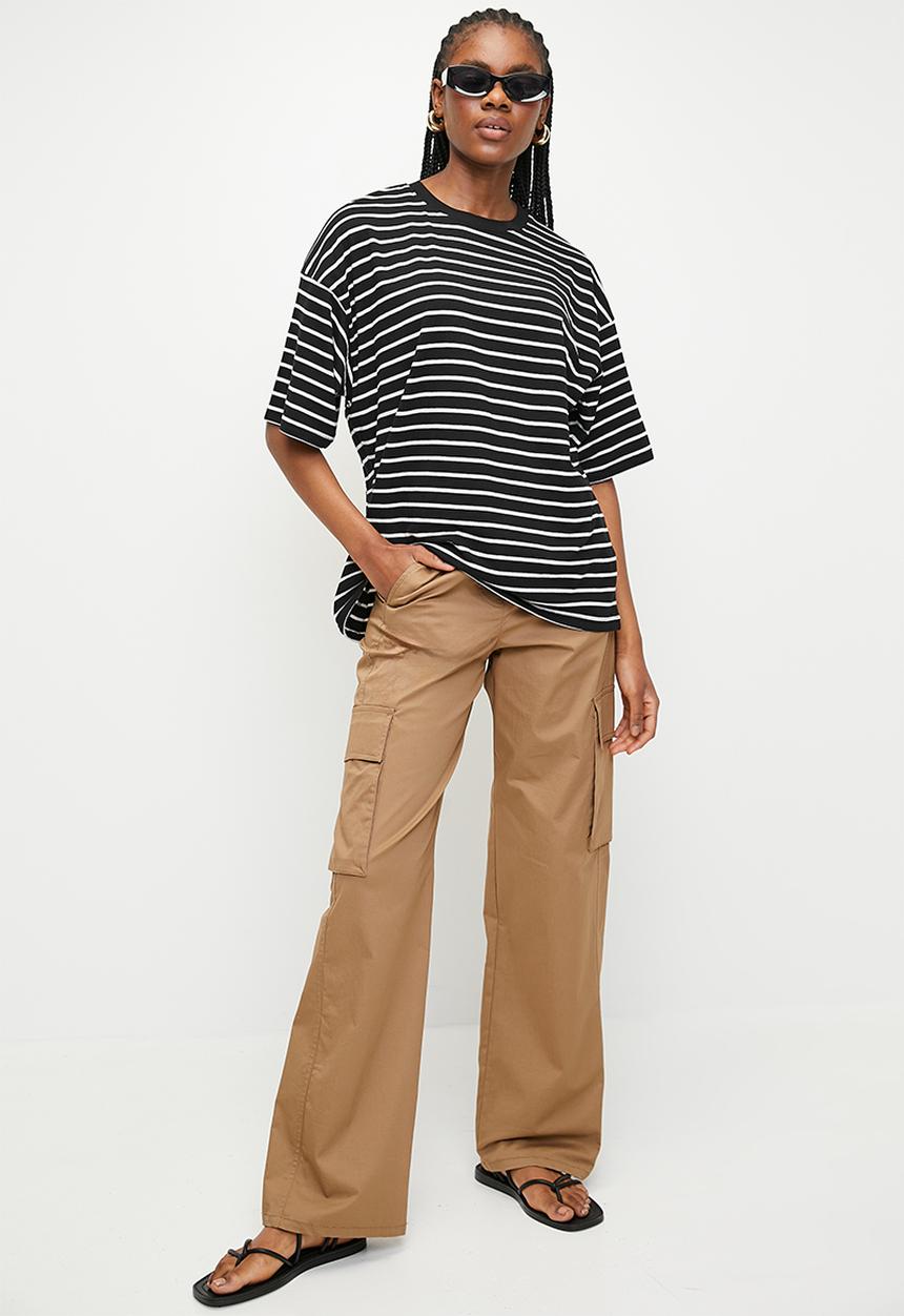 Superbalist - Oversized stripe tee - black & white