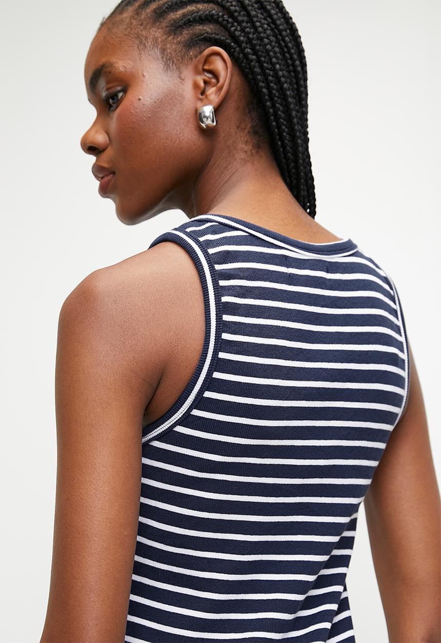 Superbalist - Stripe vest - navy & white 