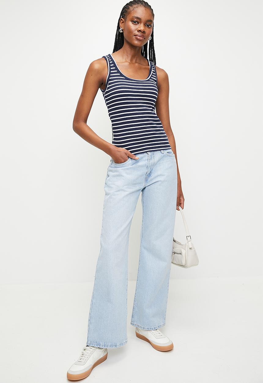 Superbalist - Stripe vest - navy & white 