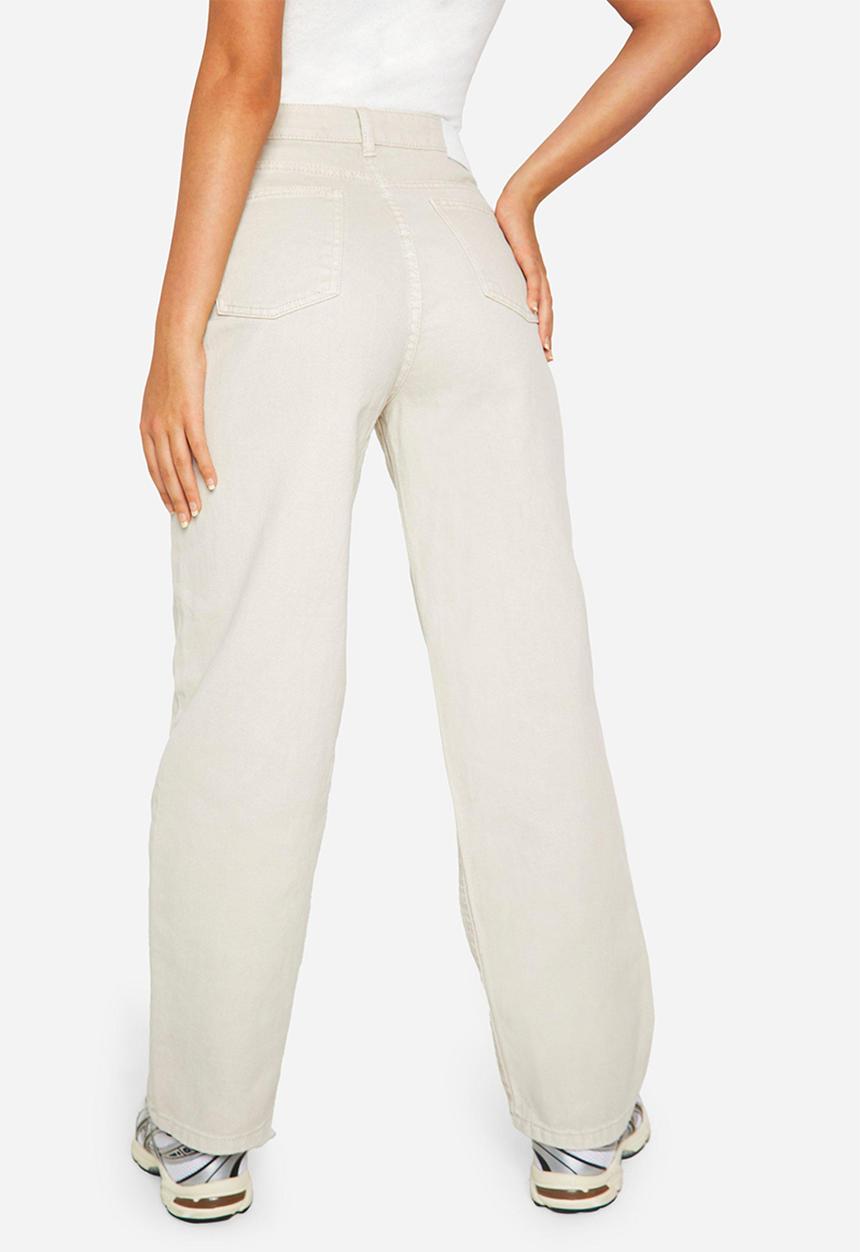 boohoo - Basics extreme wide leg jeans - ecru
