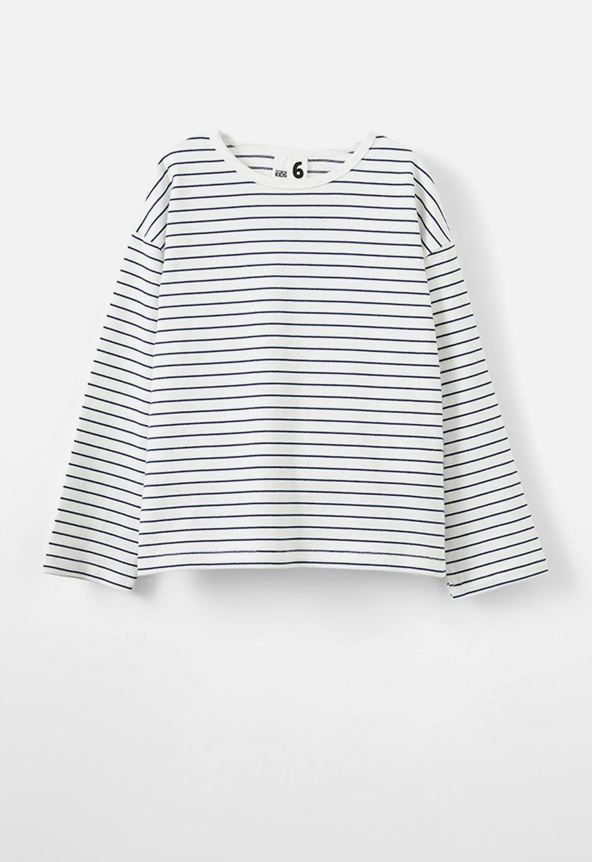 Cotton On - Piper long sleeve tee - in the navy/vanilla stripe