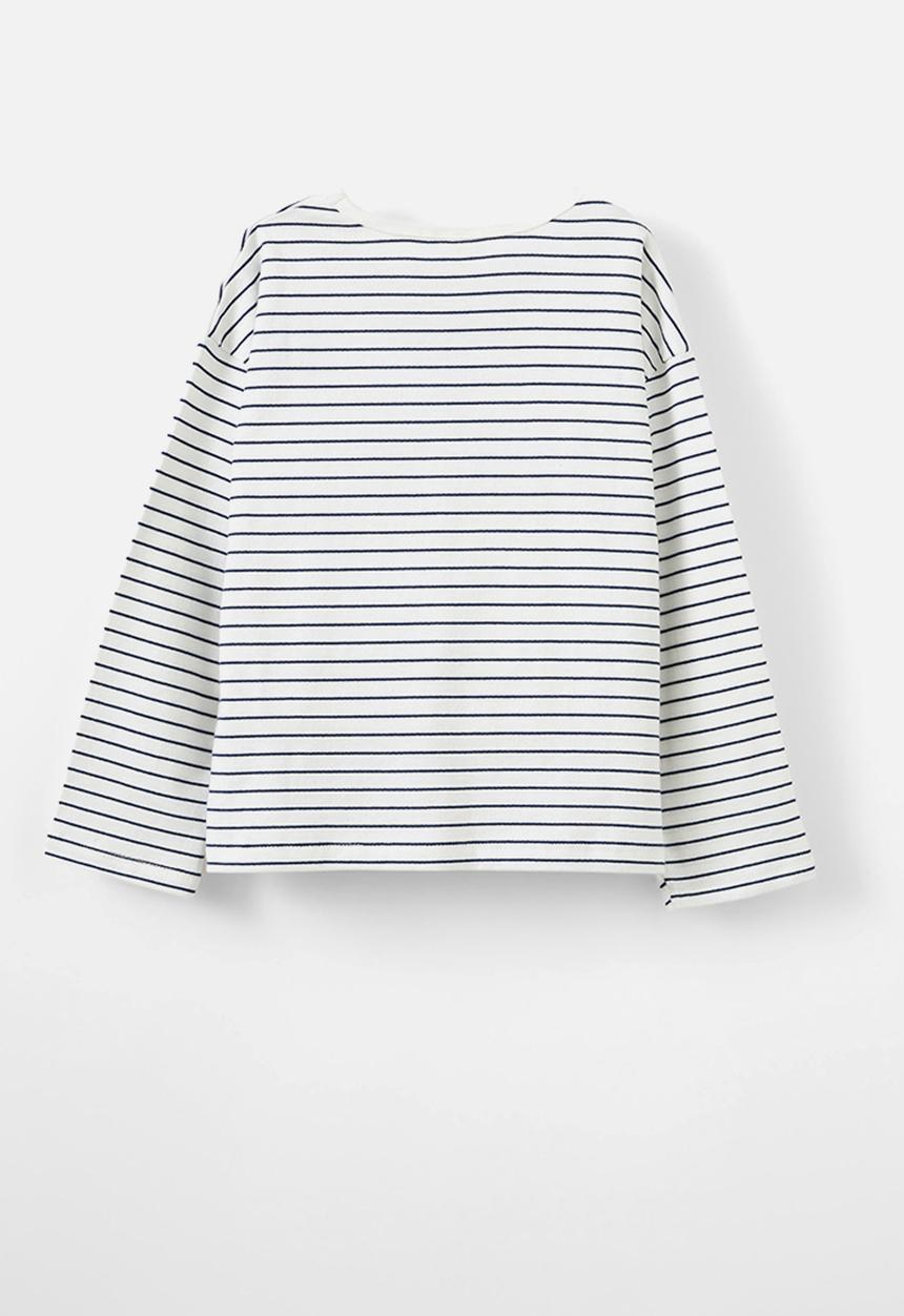 Cotton On - Piper long sleeve tee - in the navy/vanilla stripe