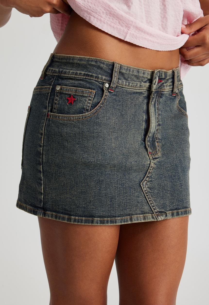 Factorie - Stretch Denim Skirt - Workshop Blue
