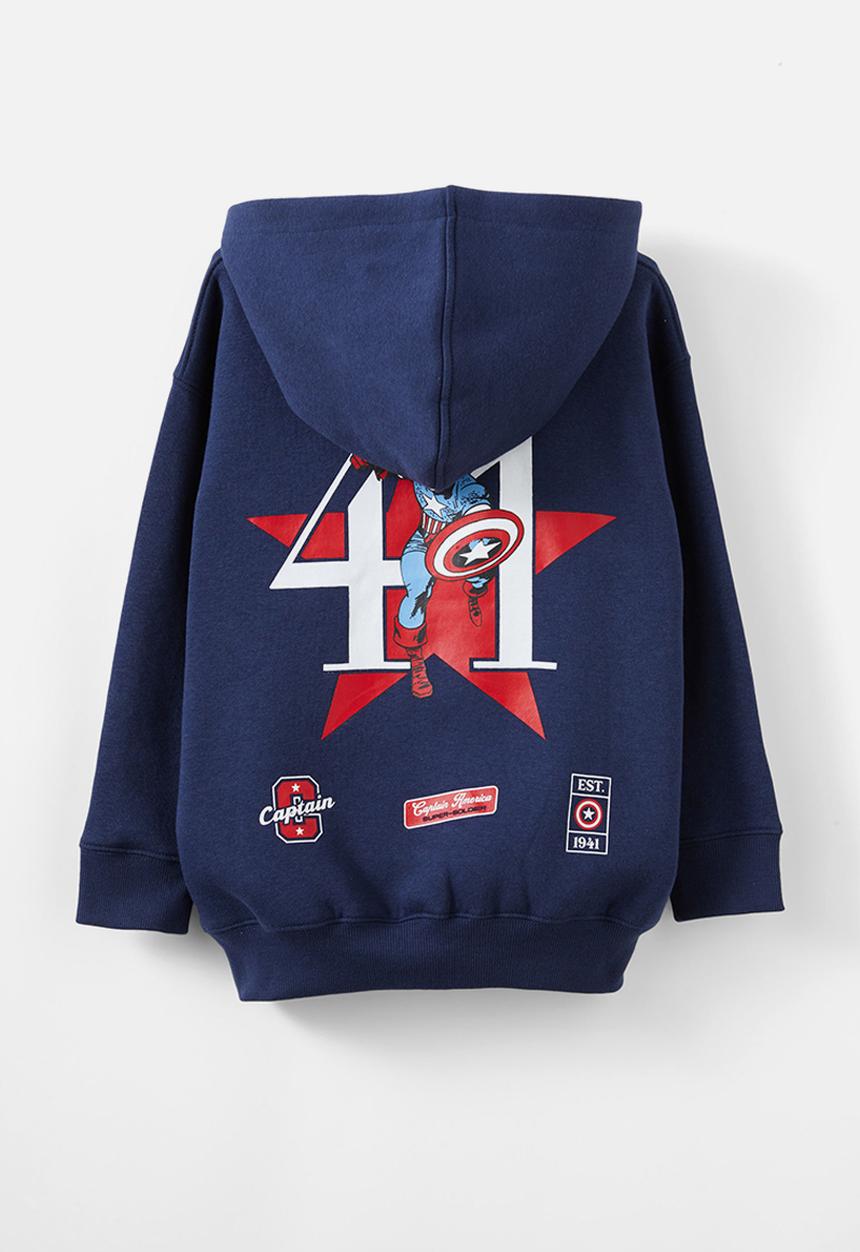 Cotton On - Captain america emerson hoodie - blue