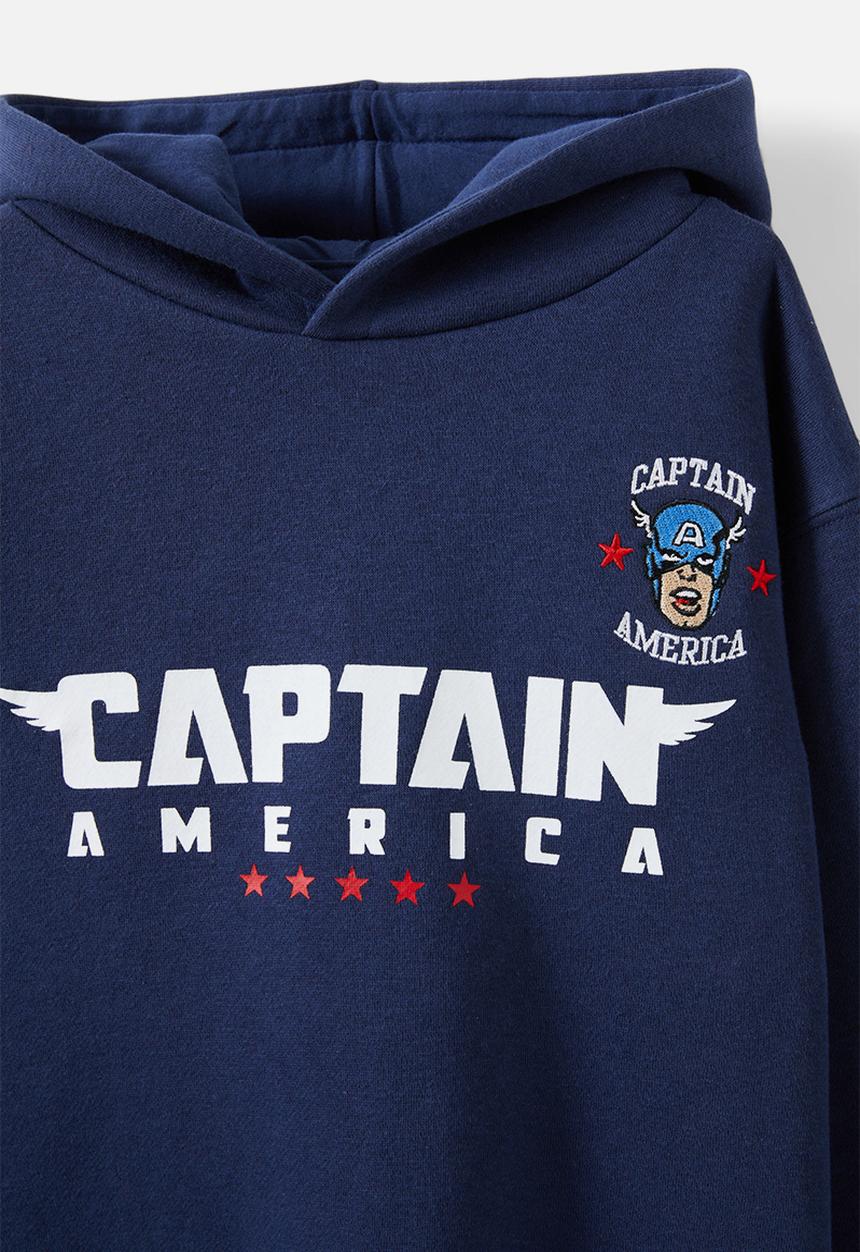Cotton On - Captain america emerson hoodie - blue