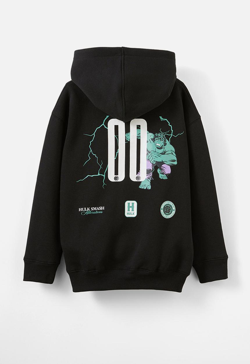 Cotton On - Hulk emerson hoodie - black