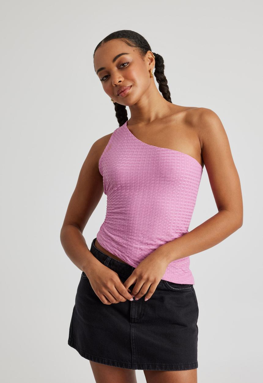 Factorie - Ellie One Shoulder Top - Pink