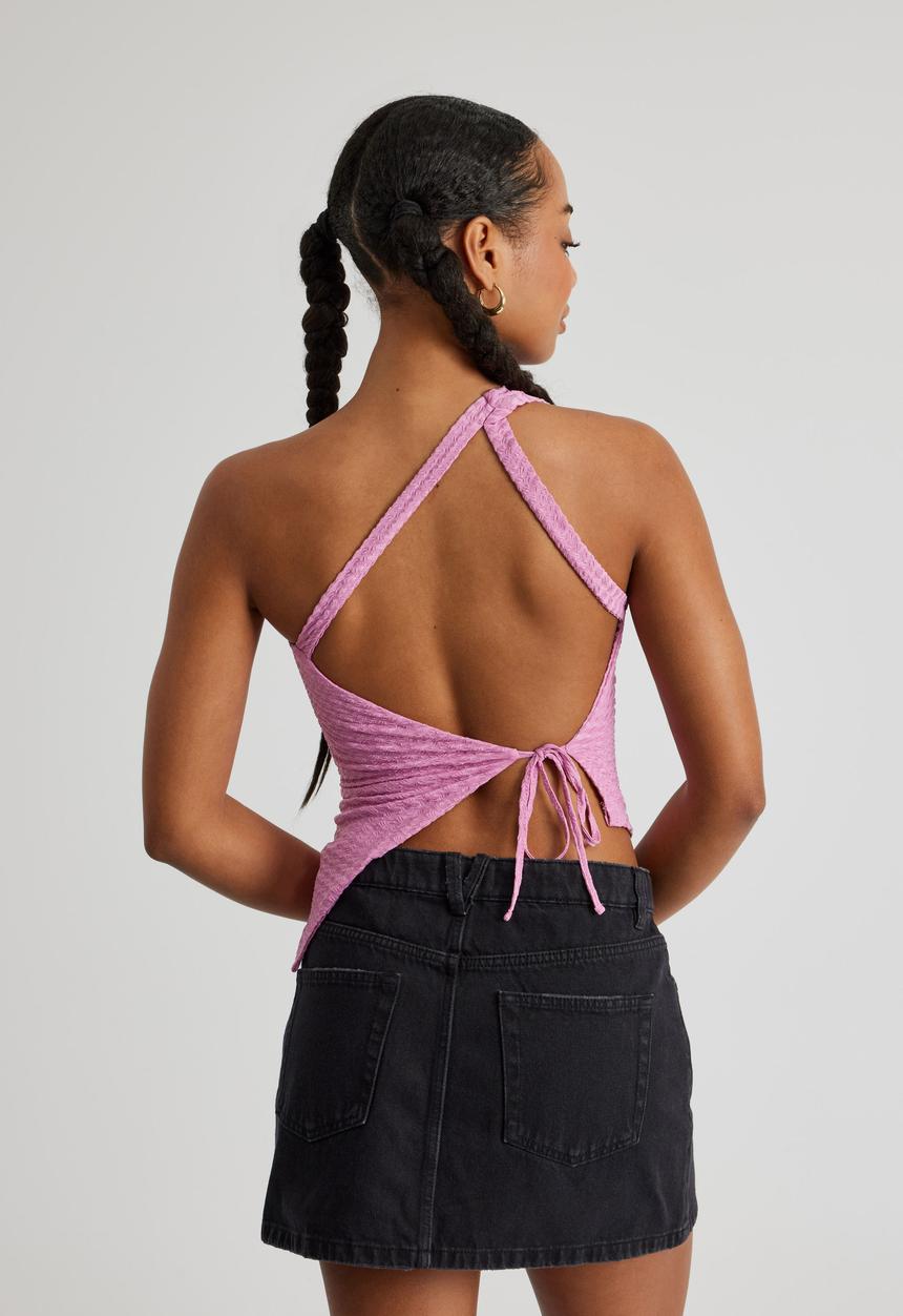 Factorie - Ellie One Shoulder Top - Pink