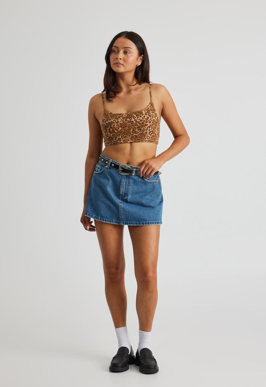 Factorie - Lucy Crop Cami - Original Leopard