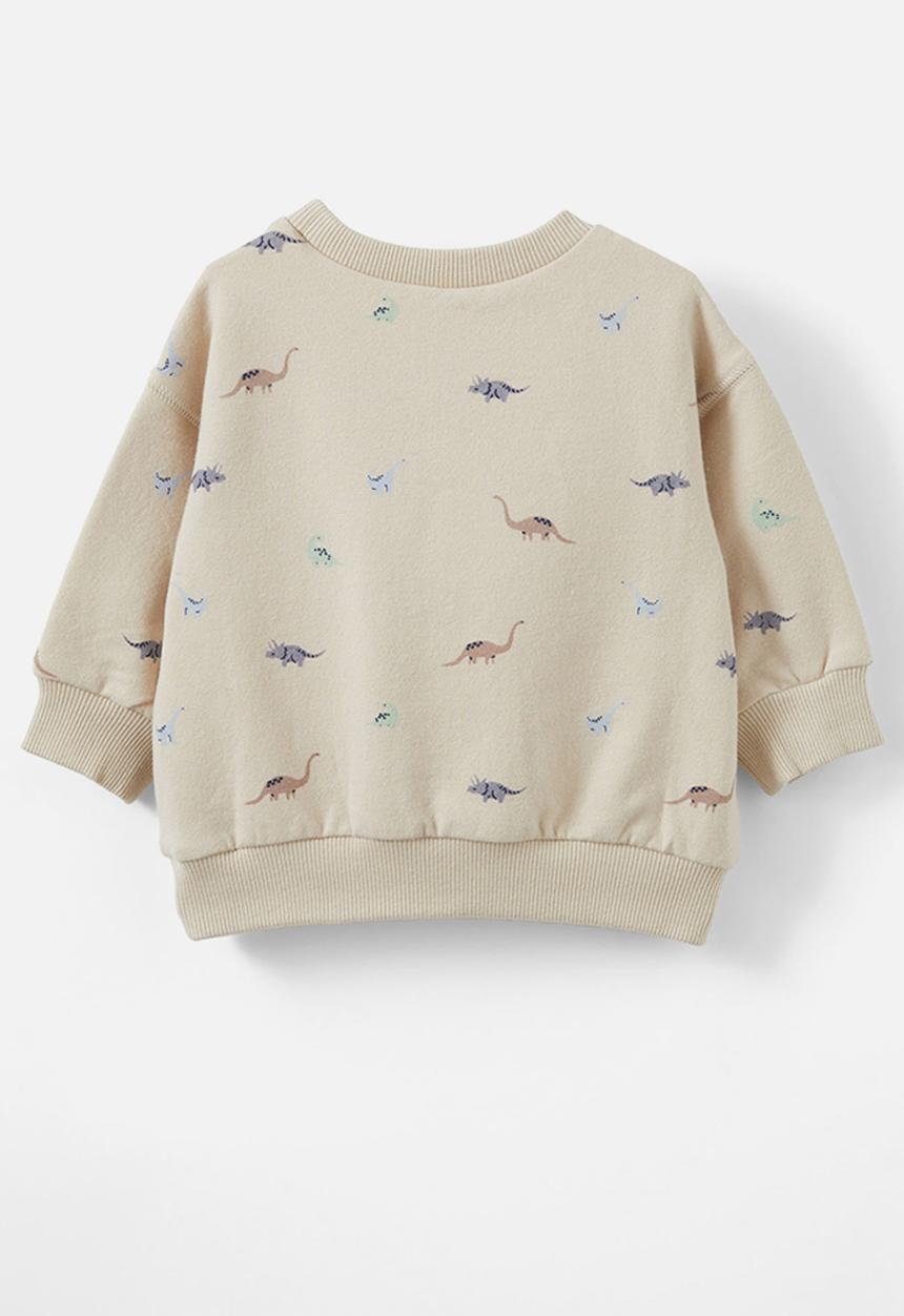 Cotton On - Bundle alma drop shoulder sweater & felix track - rainy day/ditsy dino