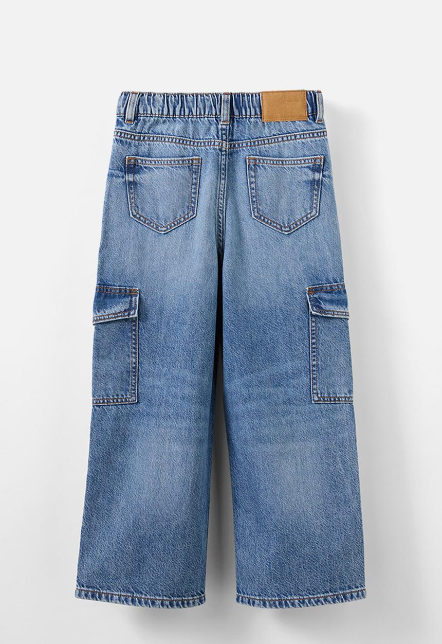 Cotton On - Super baggy jean - blue haven mid blue/cargo