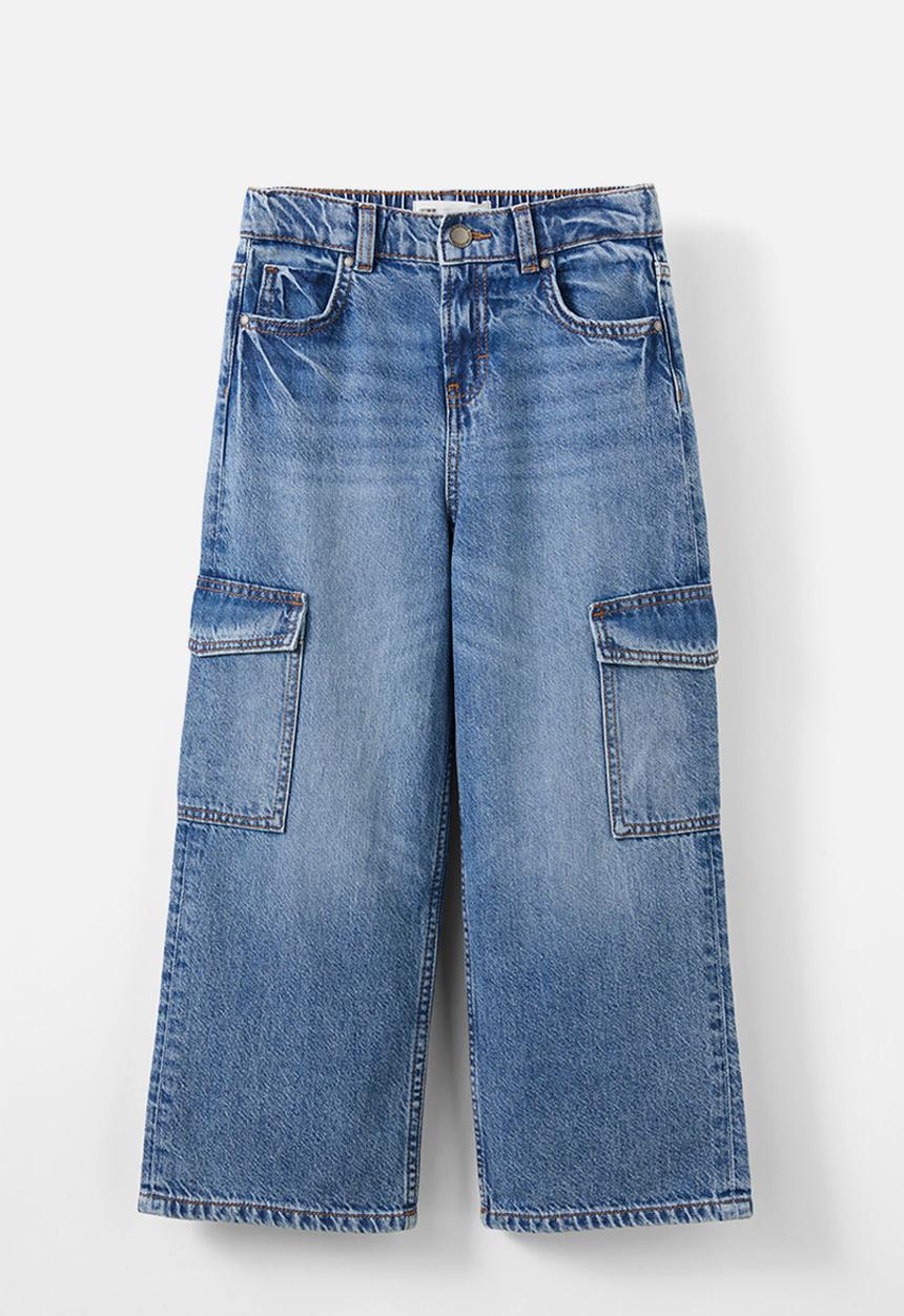 Cotton On - Super baggy jean - blue haven mid blue/cargo