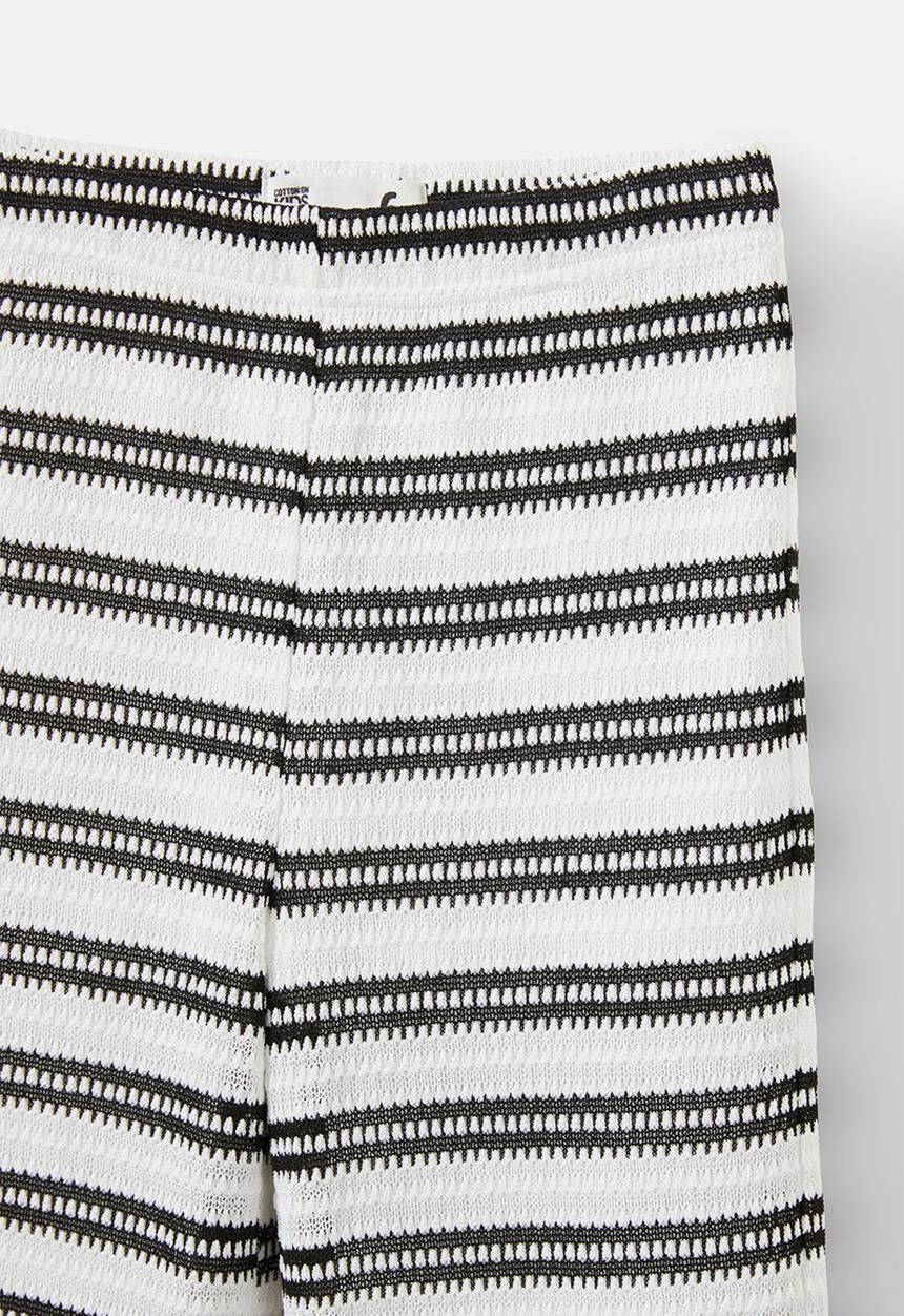 Cotton On - Eden pant - white/black stripe