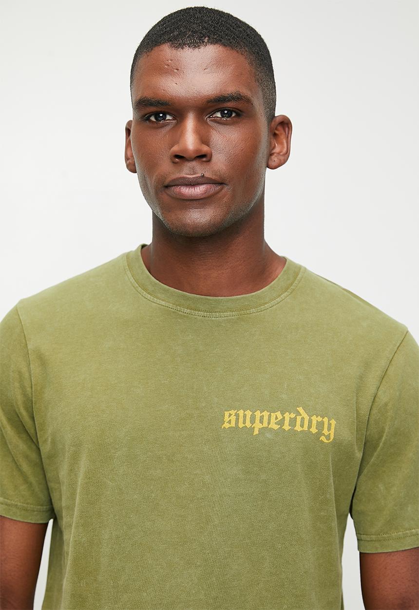 Superdry. - Tattoo graphic T-shirt - Khaki Olive